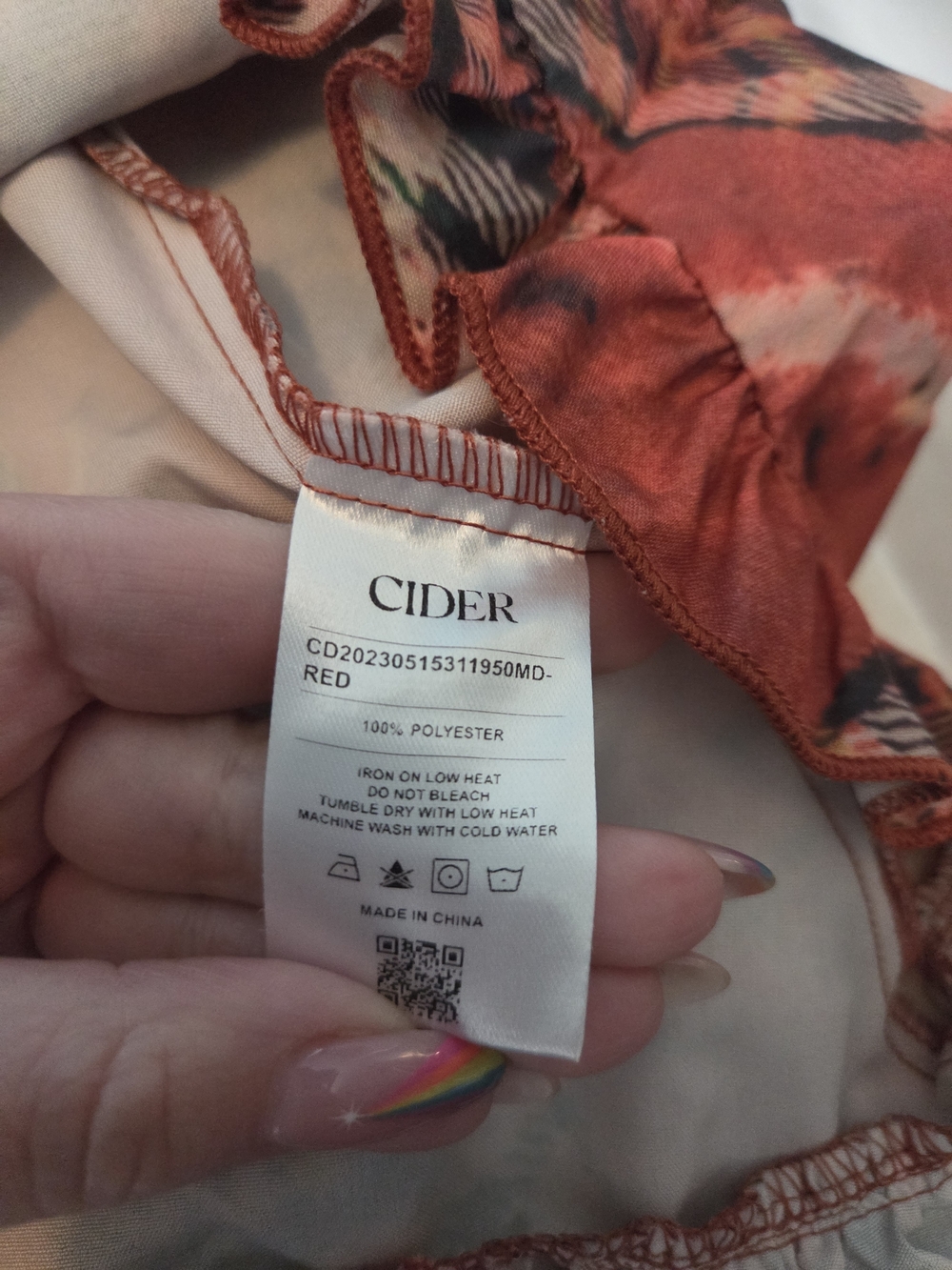 Cider Orange Plaid Midi-Dress - Picture 8 of 15